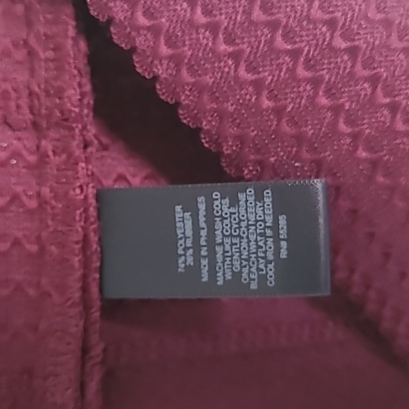 Express Strapless Pleated Sweetheart Skater Mini Dress Maroon M NWT - Picture 17 of 17